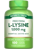 Nature's Truth L-Lysine 1000mg Essential Amino Acid - 100 Caplets