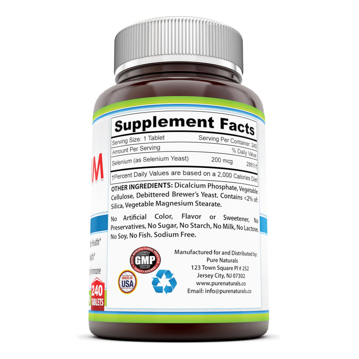 Pure Naturals Selenium 200 mcg Tablets - 240 Count - image 2