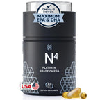 HPN N(4) Omega-3 3000 mg EPA/DHA for Joint & Brain - 60 Softgels