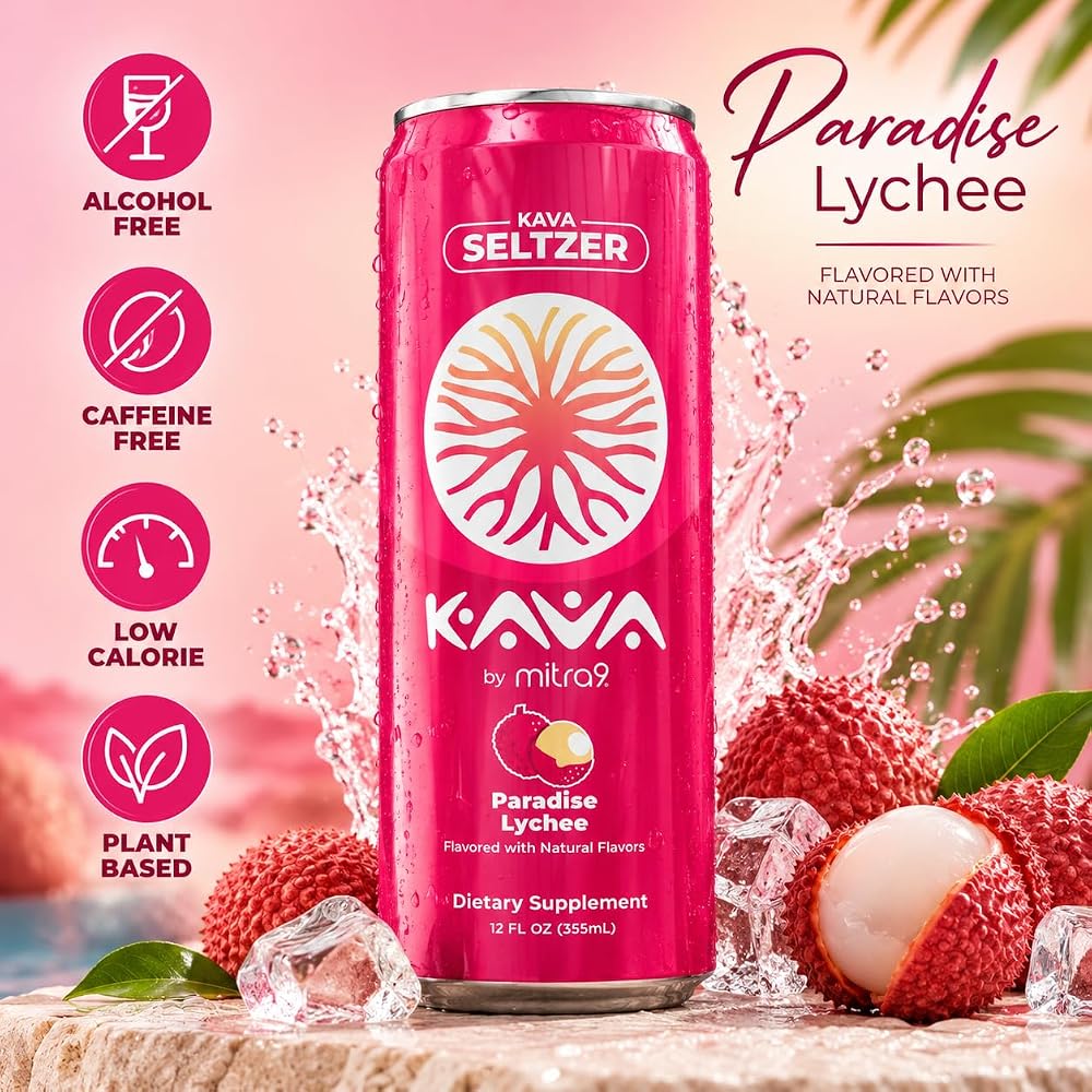 Mitra9 MITRA-9 Botanical Beverages - Paradise Lychee Sparkling Kava