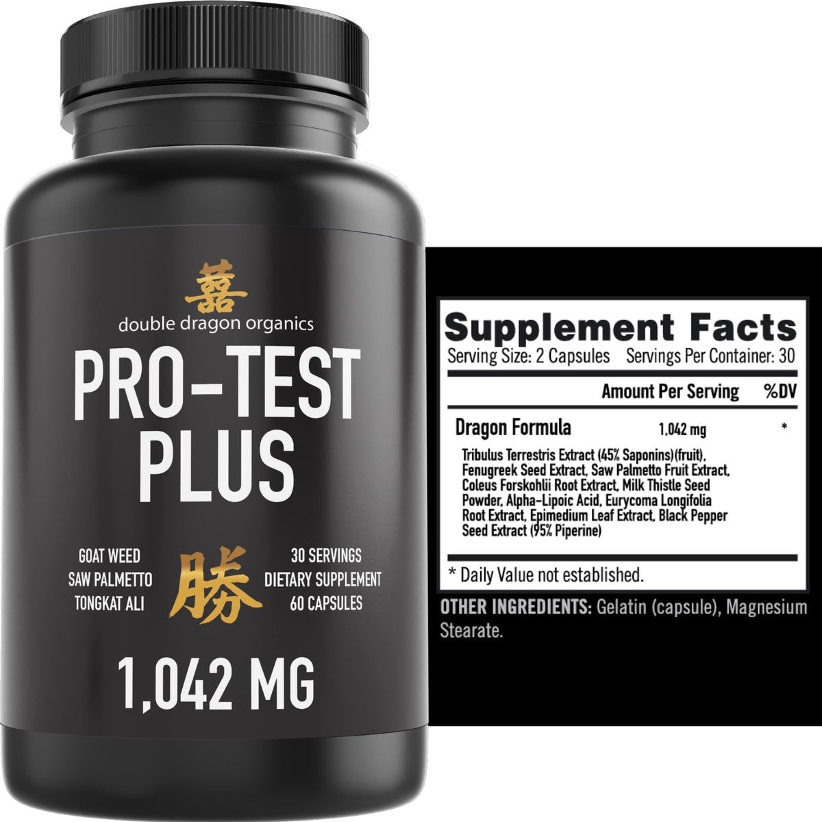 Double Dragon Organics Pro Test Plus Multivitamin for Men - 60 Capsules - image 2