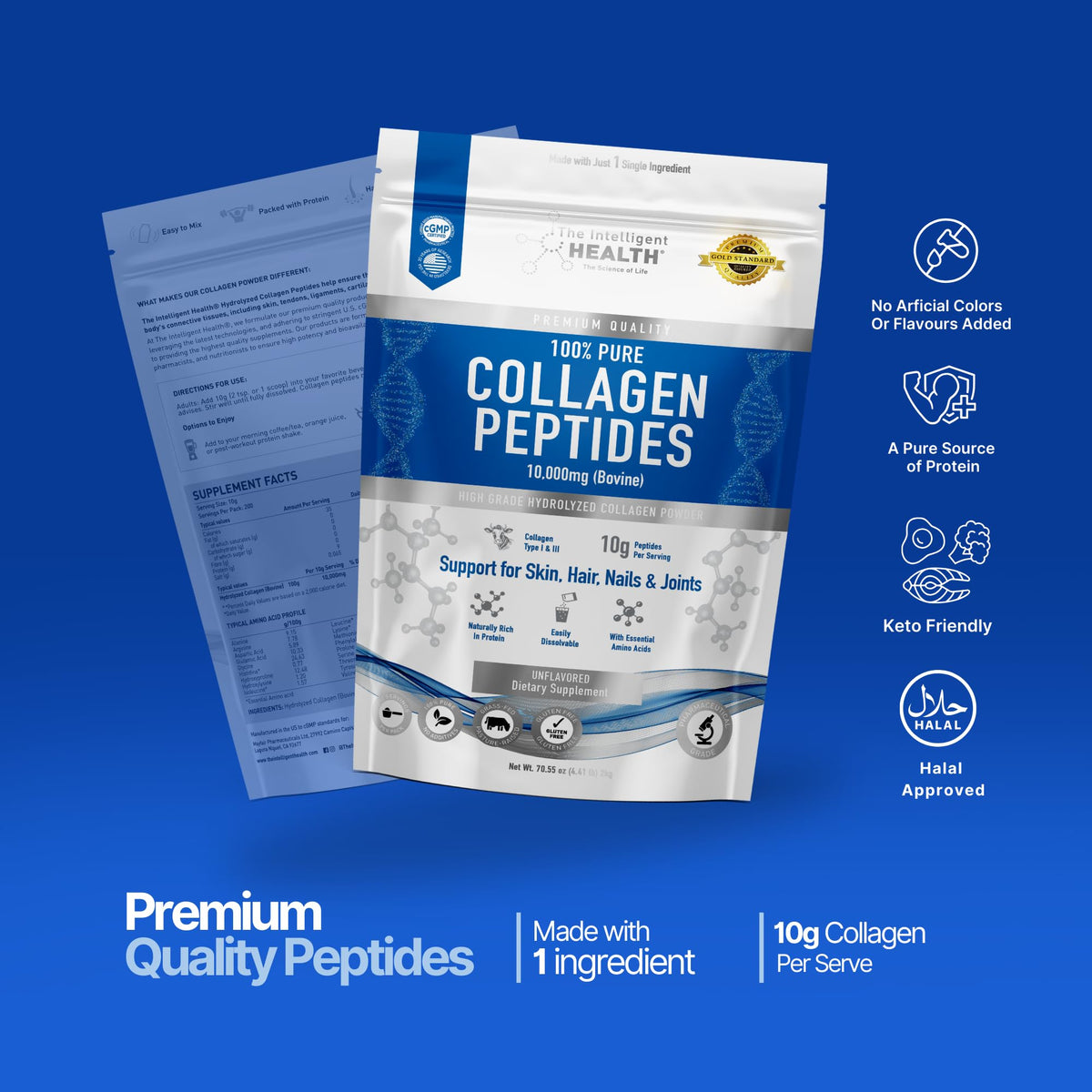 The Intelligent Health Hydrolysed Collagen Powder (Bovine) - High