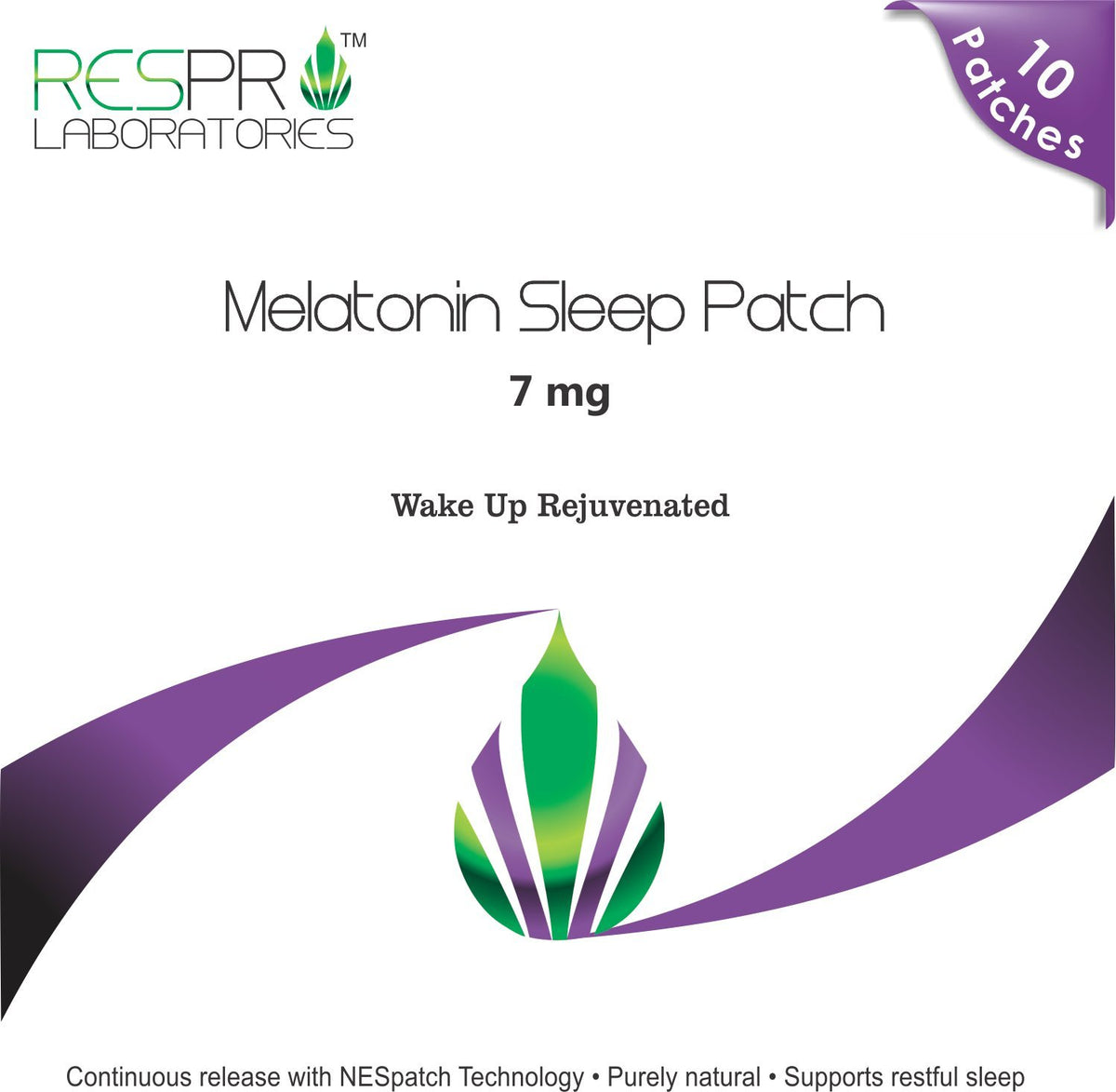 Respro Laboratories Natural Melatonin Patch 7 mg - 10 Patches - image 3