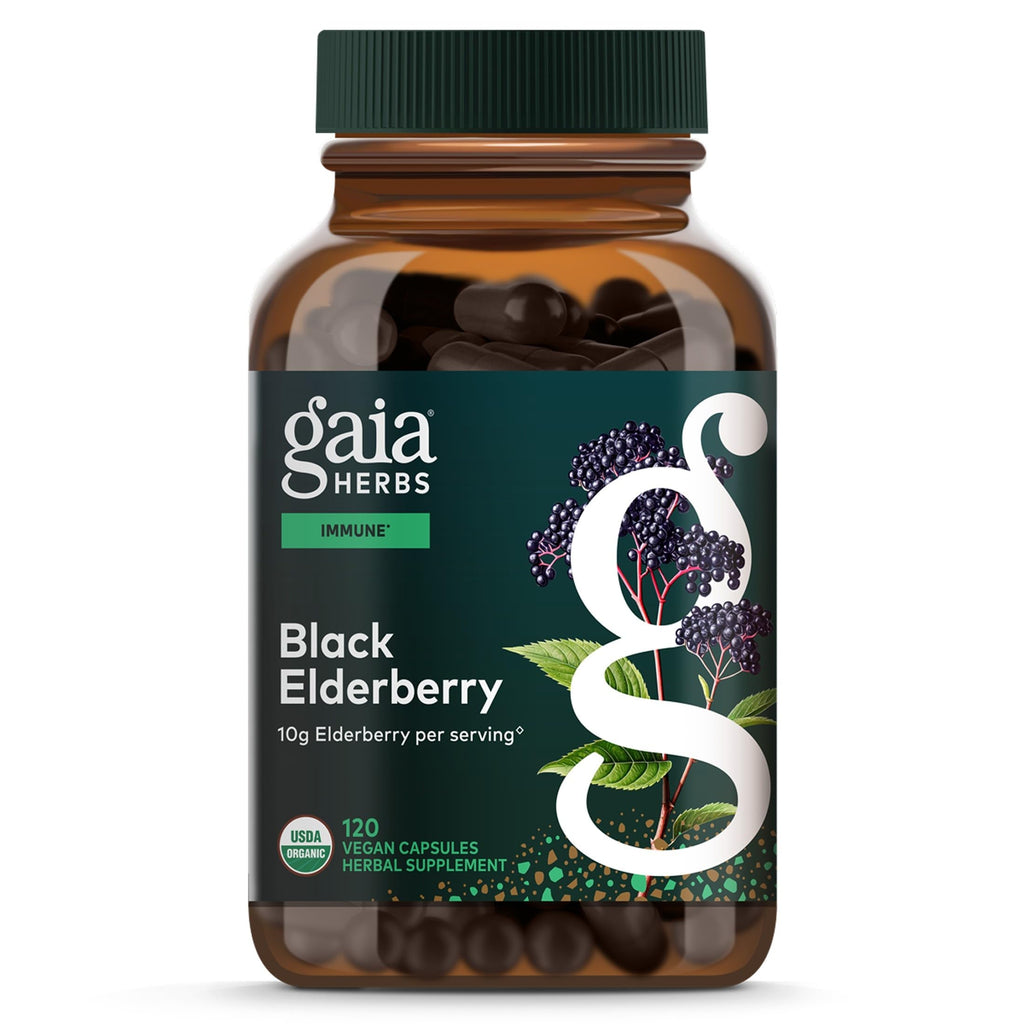 Gaia Herbs Black Elderberry Immune Support - 120 Capsules