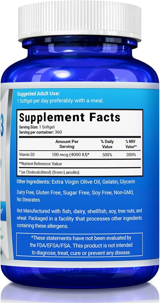 YounGlo Research Vitamin D3 4000 IU - 360 Softgels - image 2