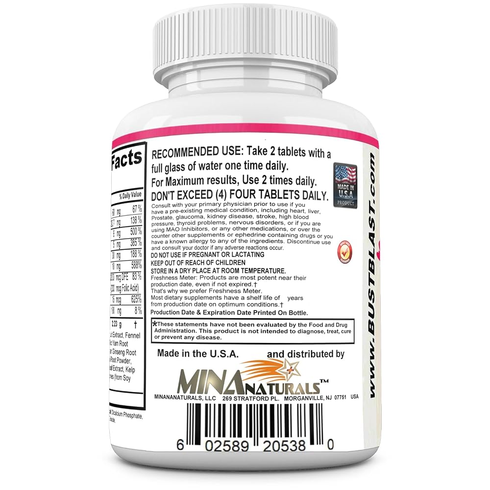 MINANATURALS Bust Blast Breast Enhancement - 60 Tablets - image 6