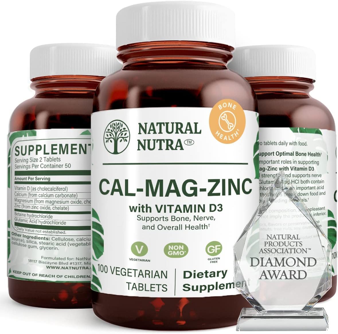 Natural Nutra Calcium Magnesium Zinc Supplement with Vitamin D3 Parent