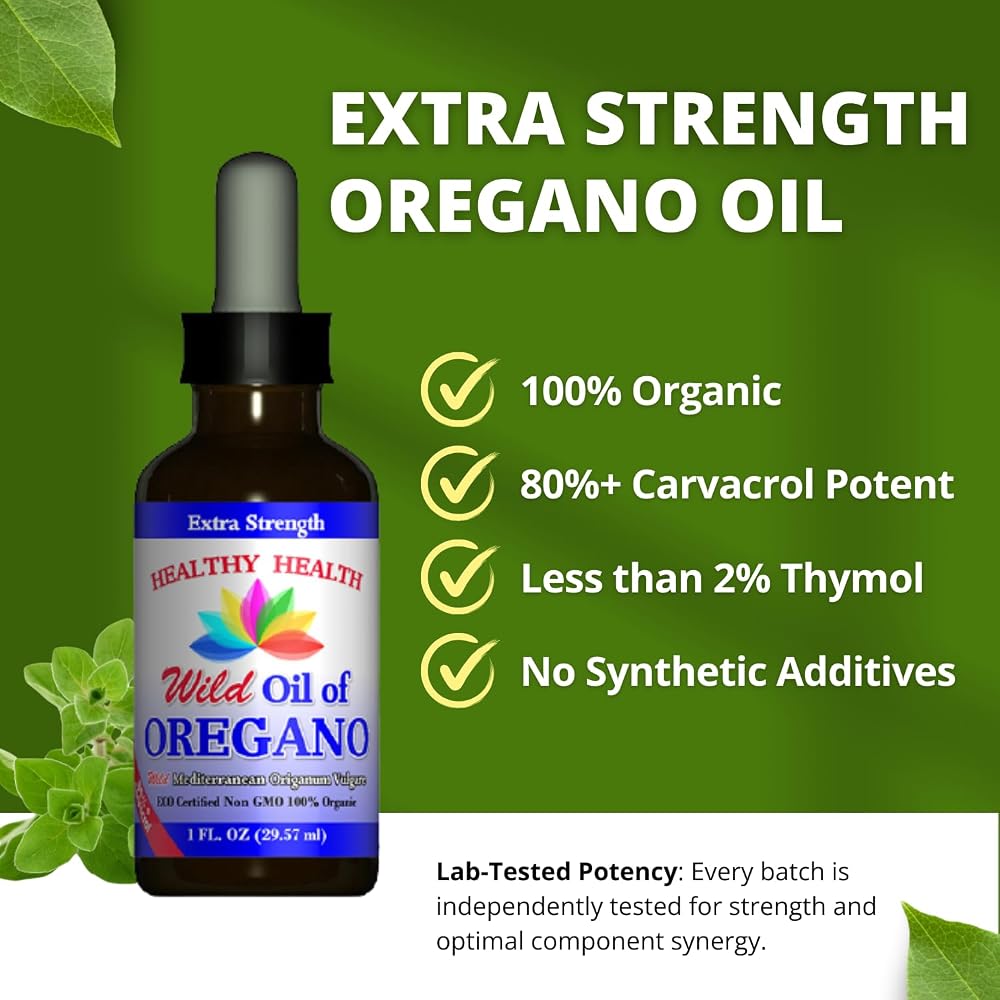 Healthy Health Oregano Oil Organic 83% Carvacrol - 3 Pack - image 2