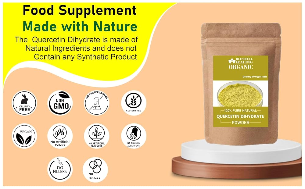 Blessfull Healing Organic Quercetin Dihydrate Powder - 100g - image 4