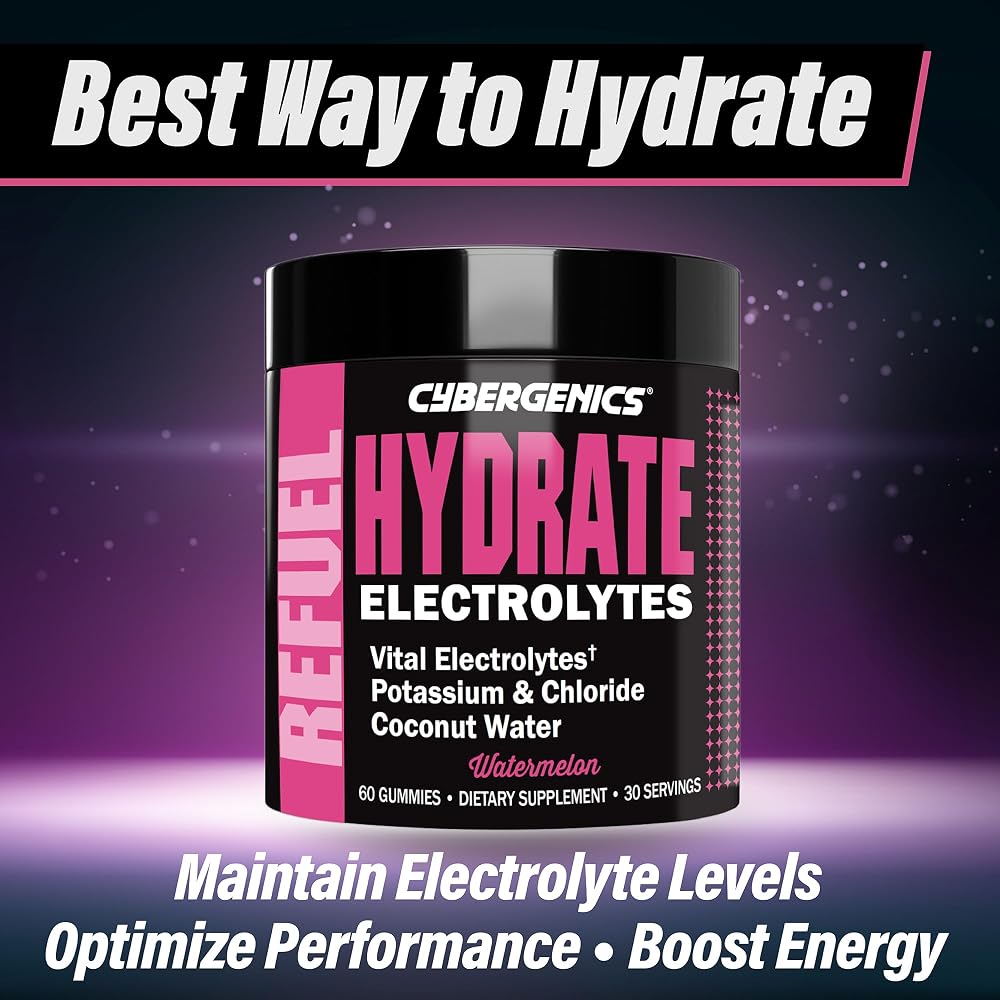 Cybergenics Hydrate Gummies with Electrolytes - 60 Gummies - image 5