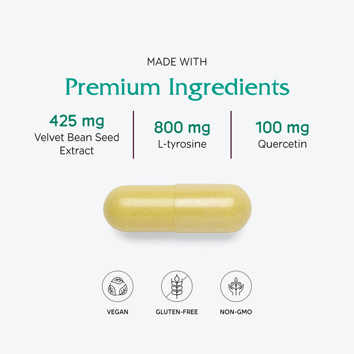 Vitanica Dopamine Assist, with Tyrosine, Mucuna & B6, Vegan