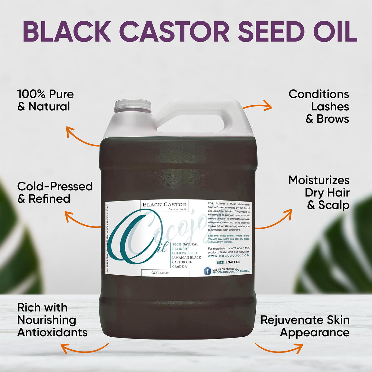 Dr Joe Lab Jamaican Black Castor Oil - 128 Fl Oz - image 2