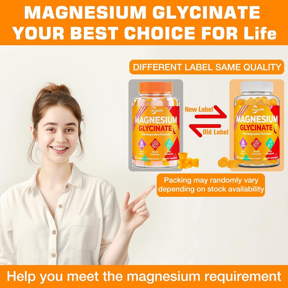 Kusofft Magnesium Glycinate Gummies 1500mg - 60 Gummies - image 6