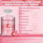 Healtionist Calcium Citrate 2000mg with Vitamin D3 K2 - 120 Gummies - image 3