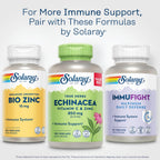 SOLARAY Echinacea with Vitamin C & Zinc Immune Support - 180 Vegetarian Capsules - image 6