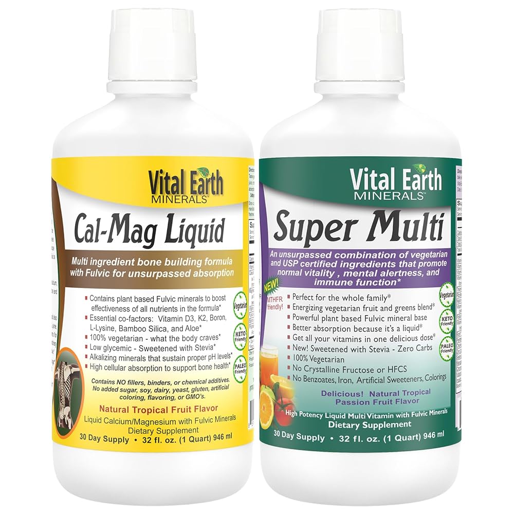 Vital Earth Minerals Bone & Wellness Support Liquid - 32 Fl Oz