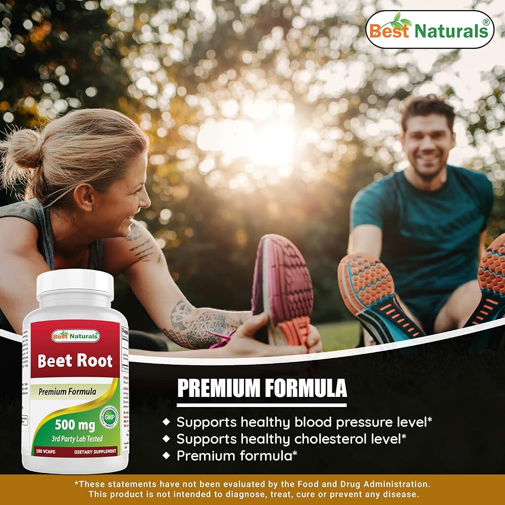 Best Naturals Beet Root Powder 500 mg - 180 Vegetarian Capsules - image 5