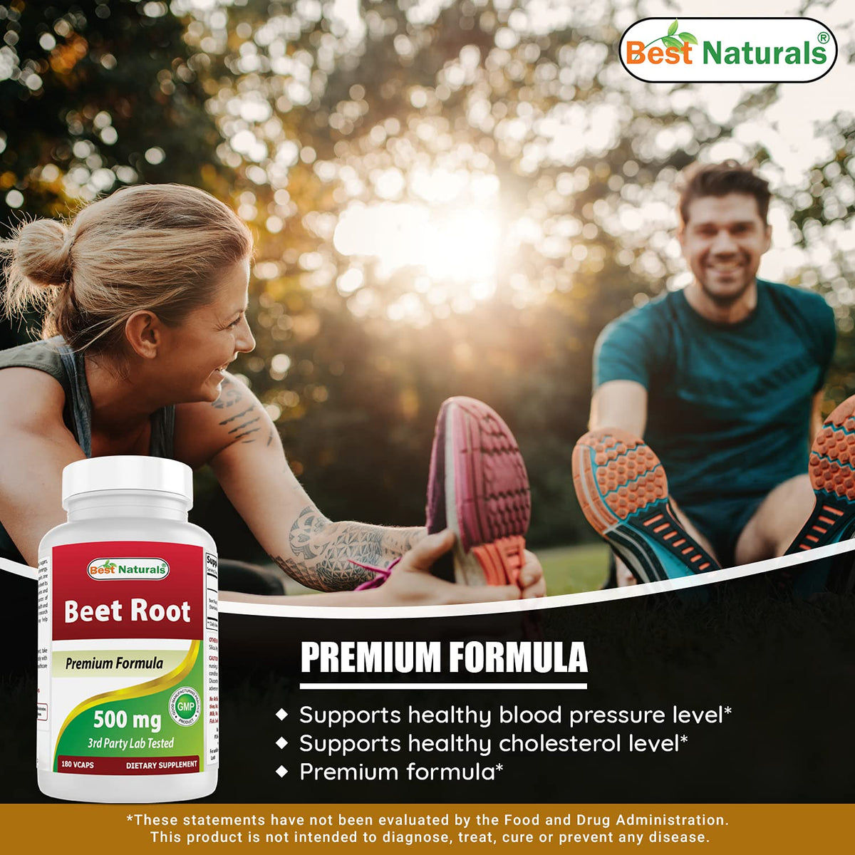 Best Naturals Beet Root Powder 500 mg - 180 Vegetarian Capsules - image 5