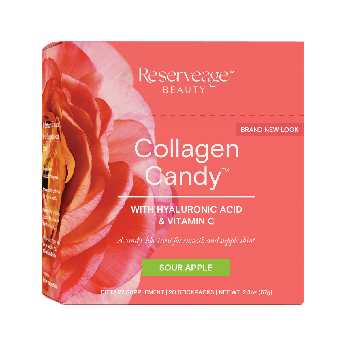 Reserveage Collagen Candy Sour Apple - 20 Stick Packs