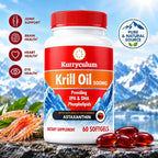 Kurryculum Krill Oil 500mg Omega-3 with Astaxanthin - 60 Softgels - image 3