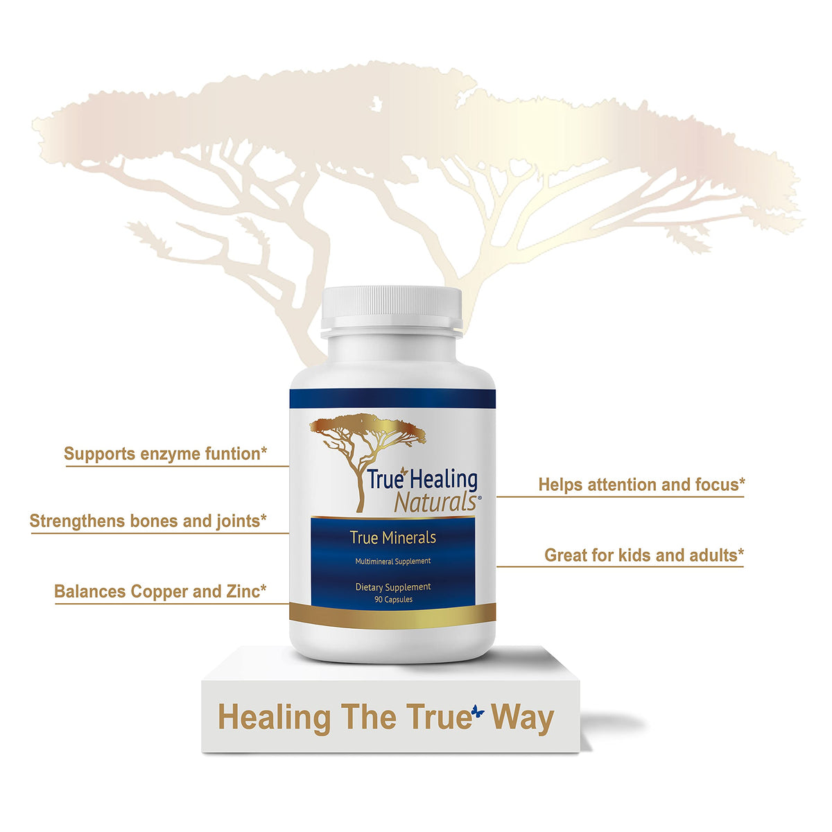 True Healing Naturals True Minerals Supplement - 90 Vegetarian Capsules - image 5