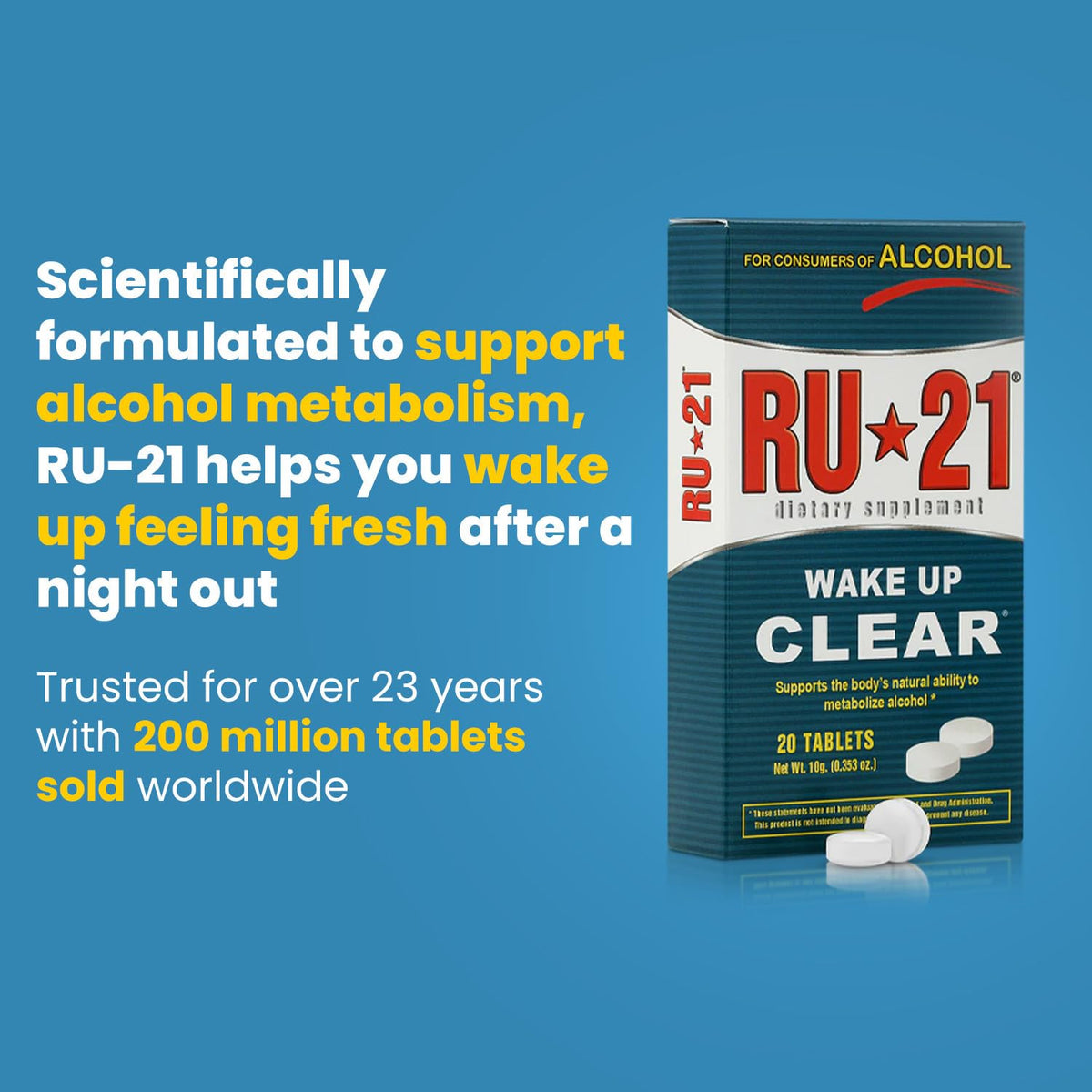 RU-21 Wake UP Clear, 4 Tablets