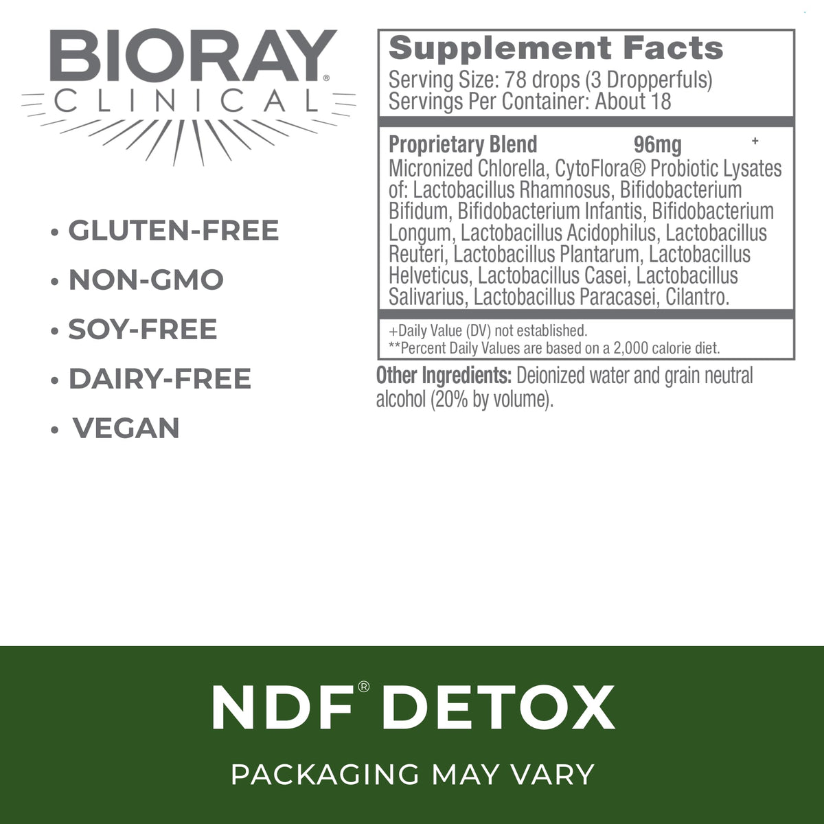 BIORAY NDF Herbal Supplement Liquid - 1 fl oz - image 2