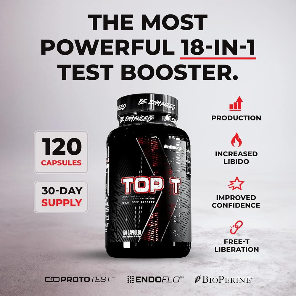 Enhanced Labs Top T Testosterone Booster - 120 Capsules - image 2