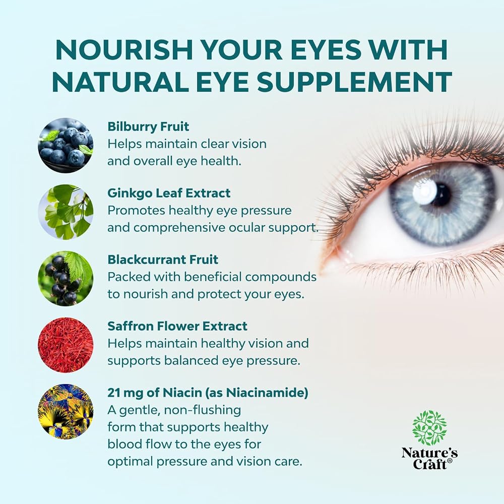 Natures Craft Eye Pressure Support with Bilberry Extract