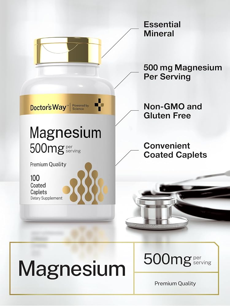 Doctor's Way Magnesium Supplement 500mg - 100 Caplets - image 4