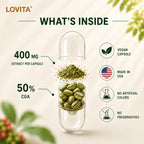 LOVITA Green Coffee Bean Extract 50% Chlorogenic Acid - 180 Vegan Capsules - image 3