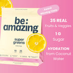 BE Amazing Super Greens Powder Pink Lemonade - 25 Servings - image 2