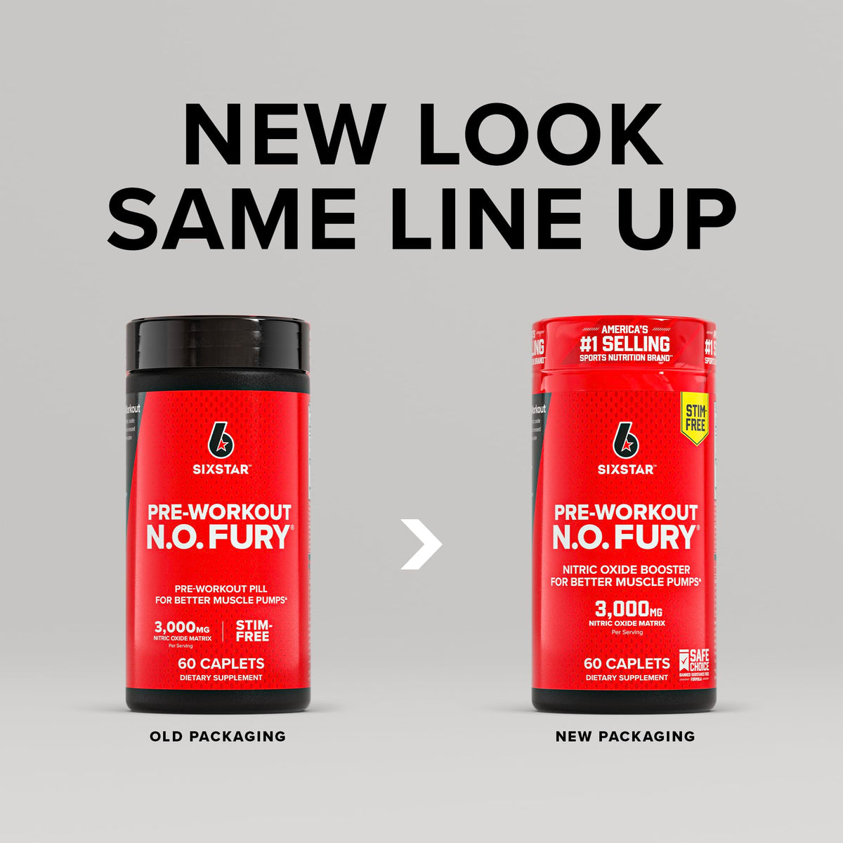 Six Star N.O. Fury Nitric Oxide Booster Pre-Workout - 60 Caplets - image 2