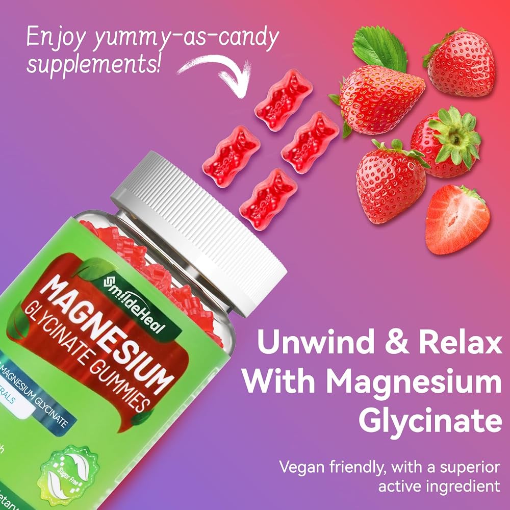 SmildeHeal Magnesium Glycinate Gummies 600mg