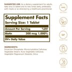 Solgar Biotin 300mcg - 100 Tablets - image 2