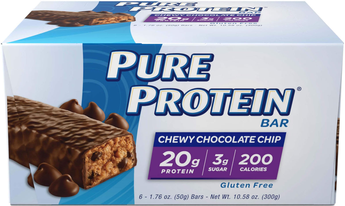 Pure Protein High Protein Bar Chewy Chocolate Chip - 6 Count - image 2