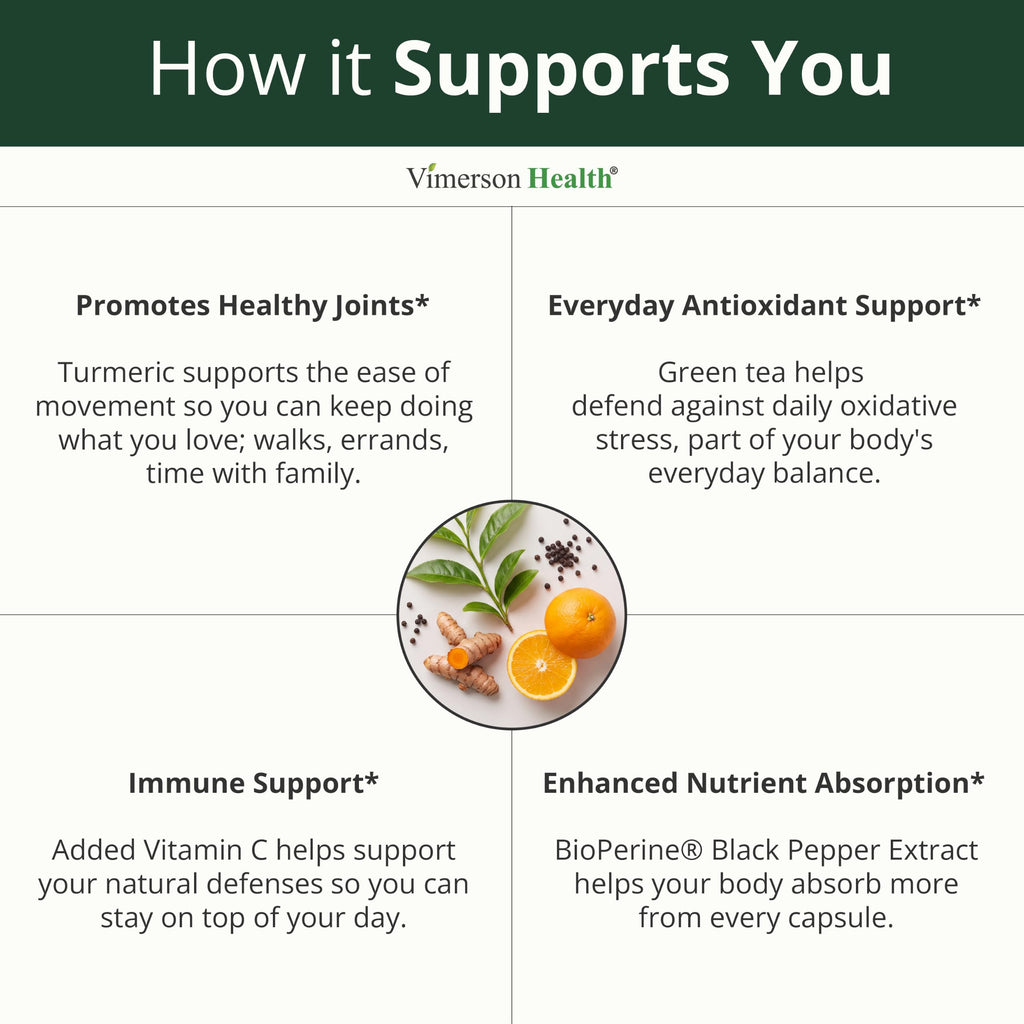 Vimerson Health Turmeric Curcumin with Green Tea Extract - 60 Capsules - image 5
