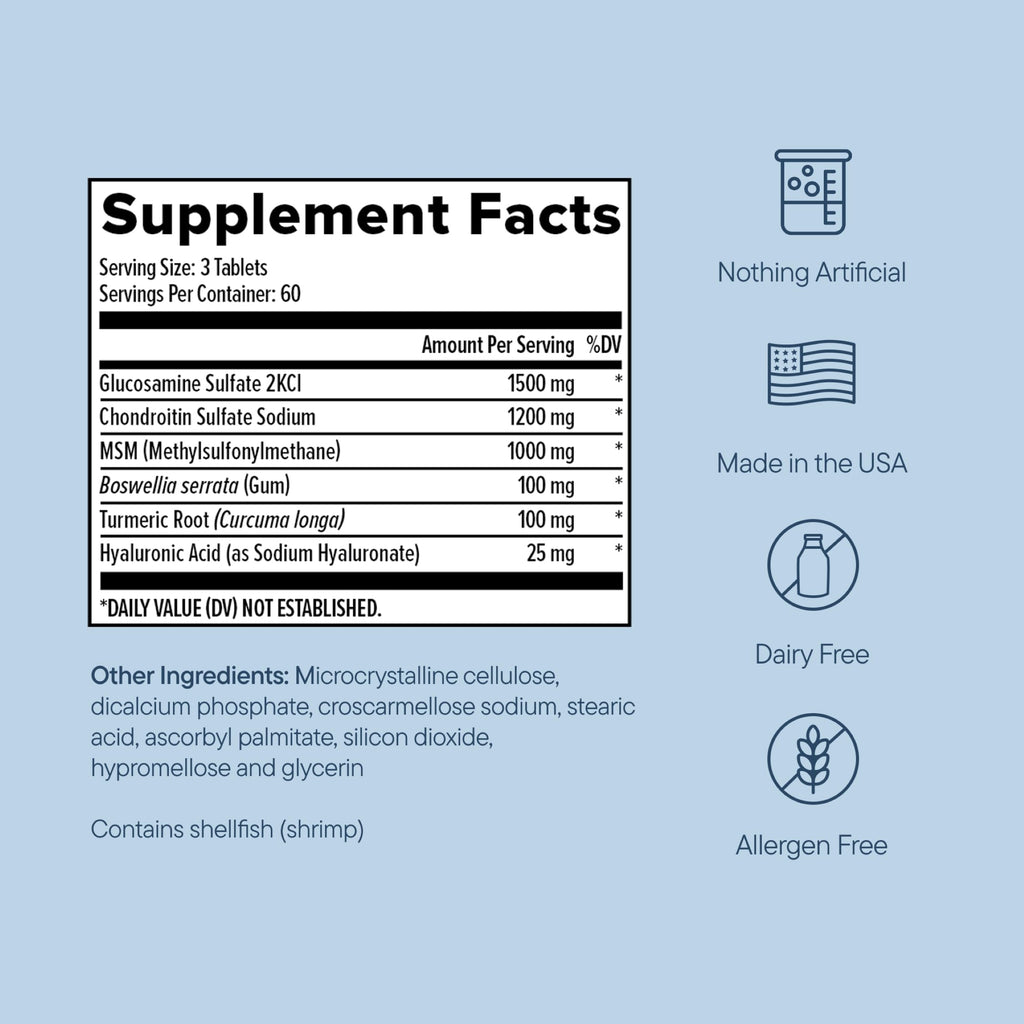 Zenwise Health Glucosamine Chondroitin MSM Joint Support - 90 Tablets - image 5