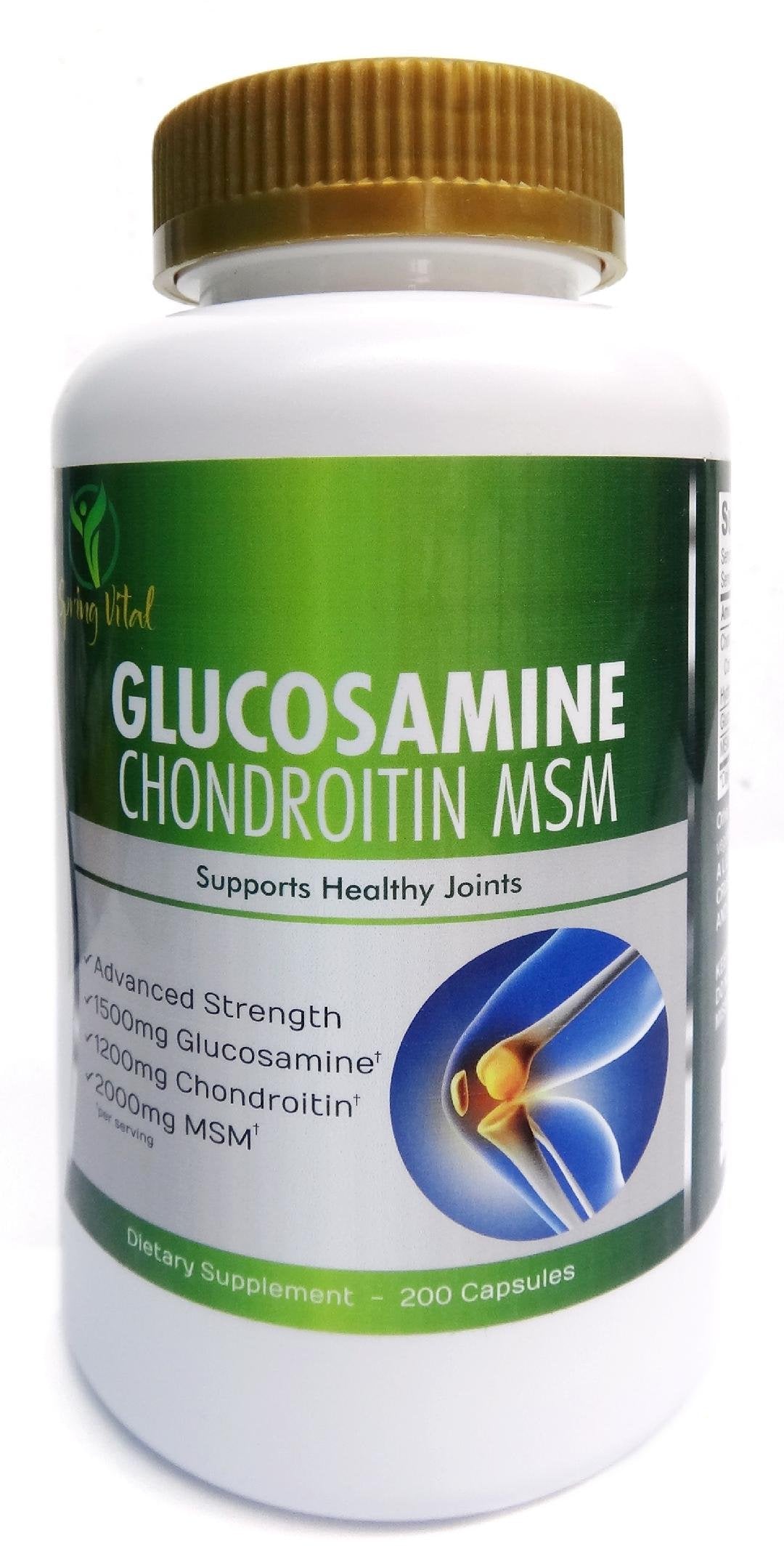 SPRING VITAL Glucosamine Chondroitin MSM Complex - 200 Capsules - image 2