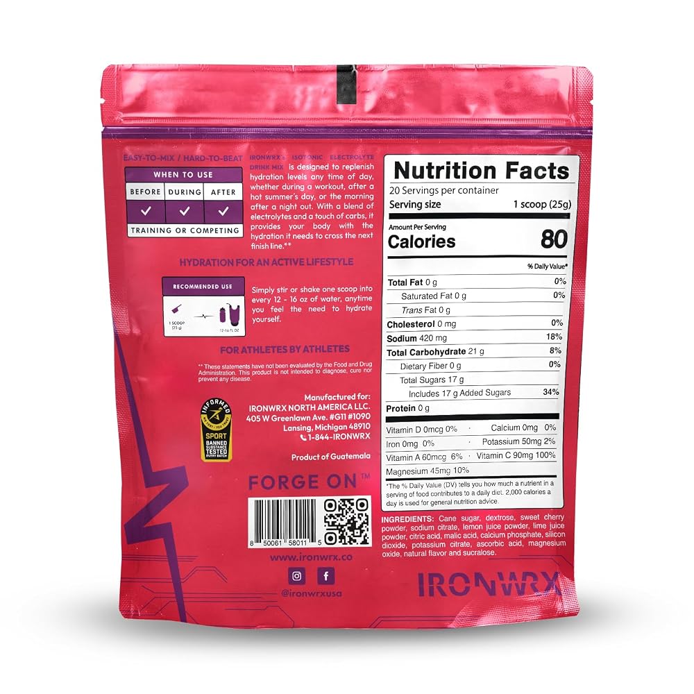 IRONWRX Isotonic Electrolyte Powder