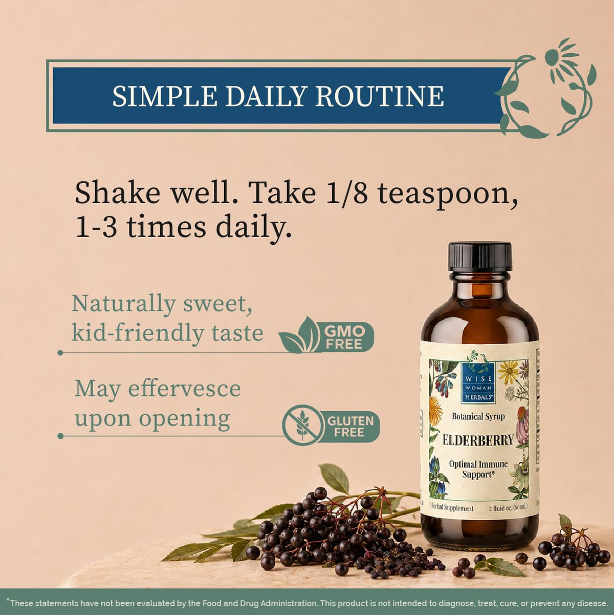 Wise Woman Herbals Elderberry Syrup Immunity Support - 2 Fl Oz - image 4