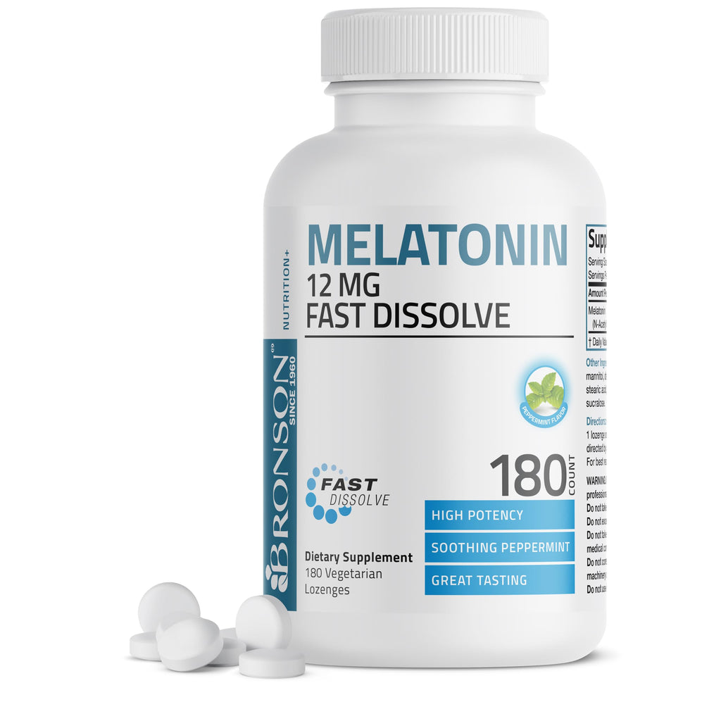 Bronson Melatonin 12mg Fast Dissolve Relaxation Support