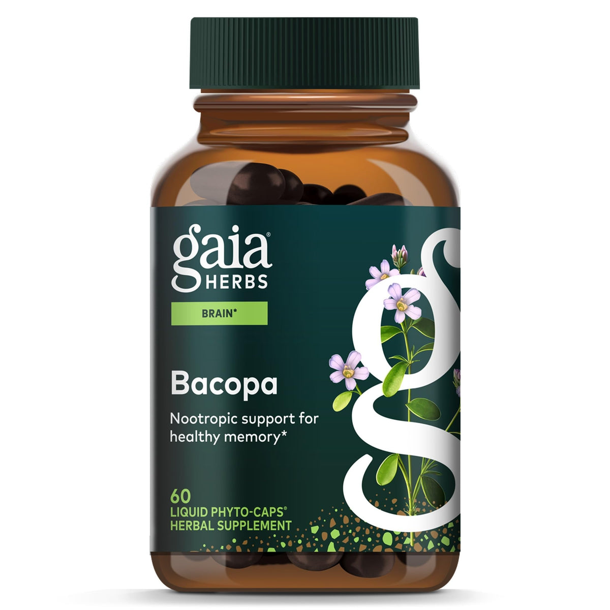Gaia Herbs Bacopa Nootropic Support - 60 Vegan Capsules