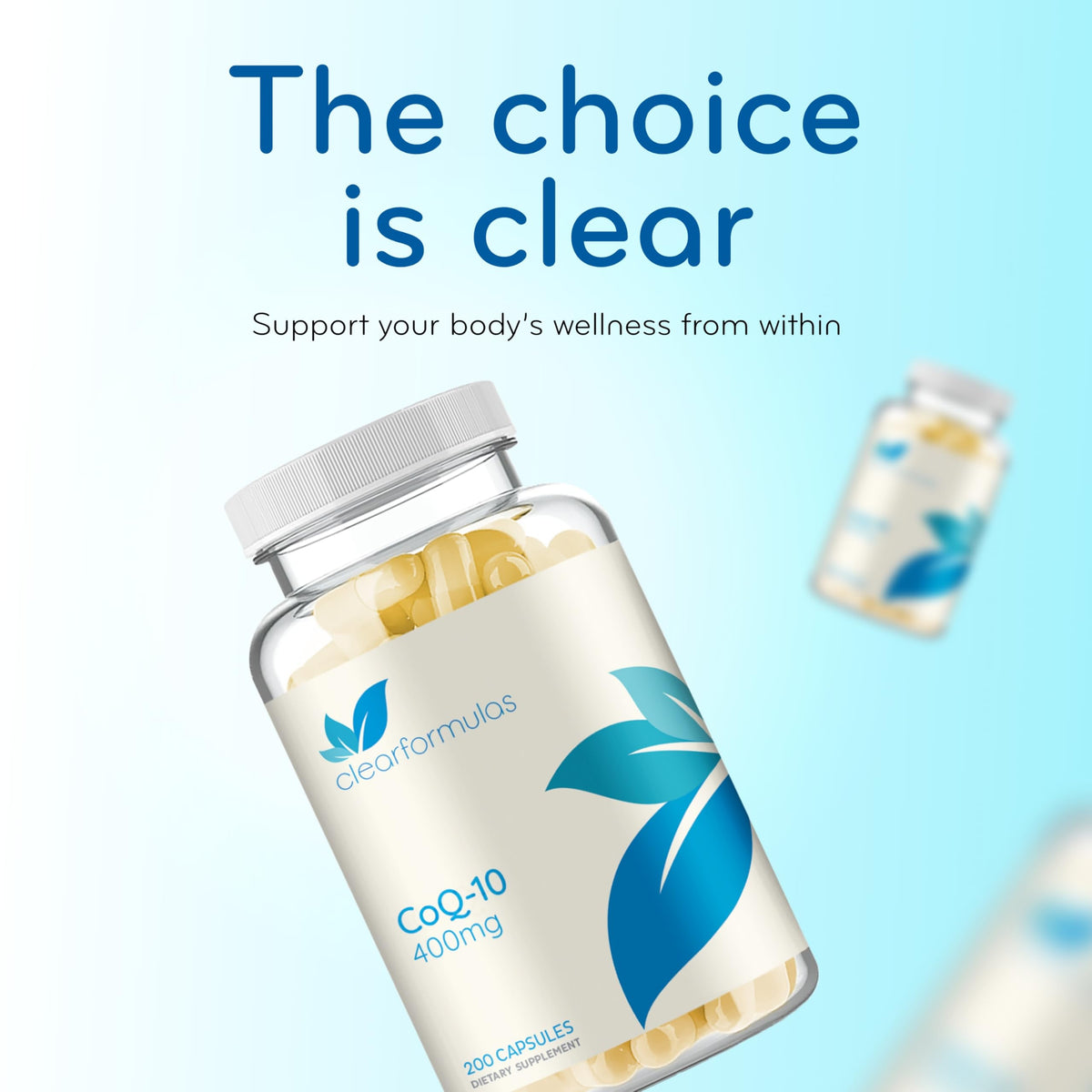 Clear Formulas CoQ10 400mg Ubiquinone Capsules - 200 Capsules - image 6