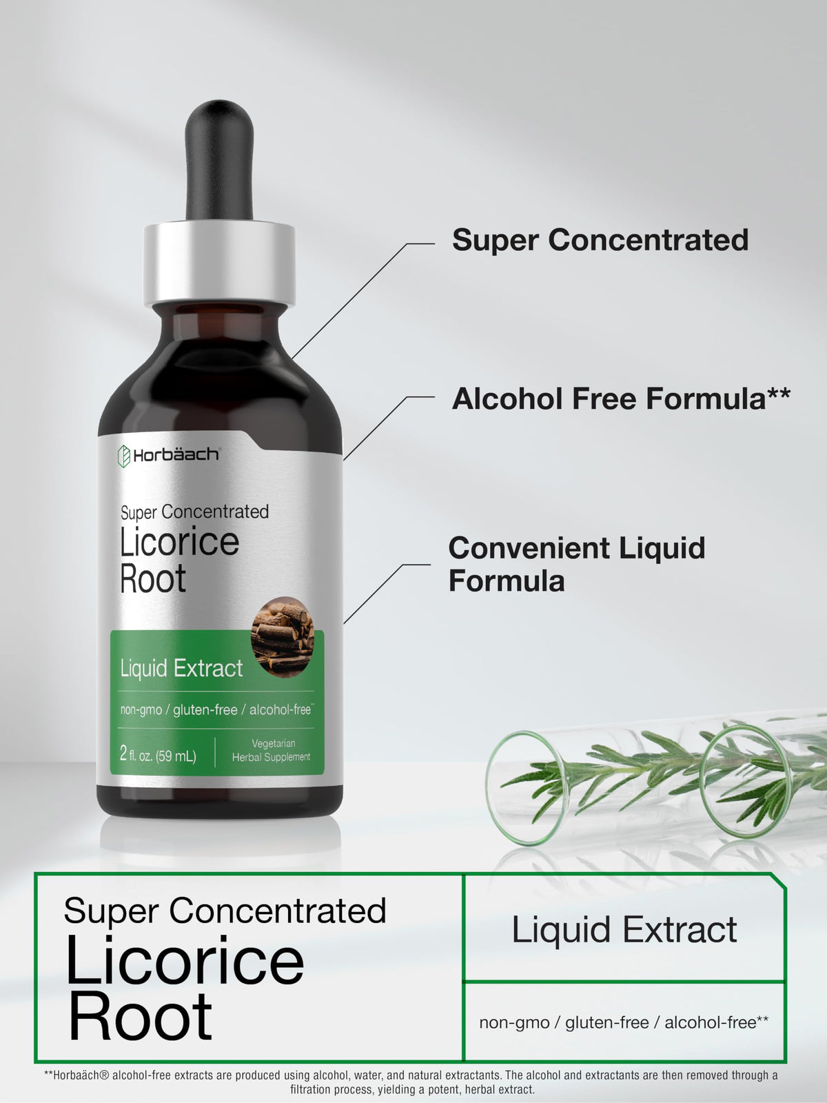 Horbäach Licorice Root Extract Alcohol-Free Tincture - 2 fl oz - image 4