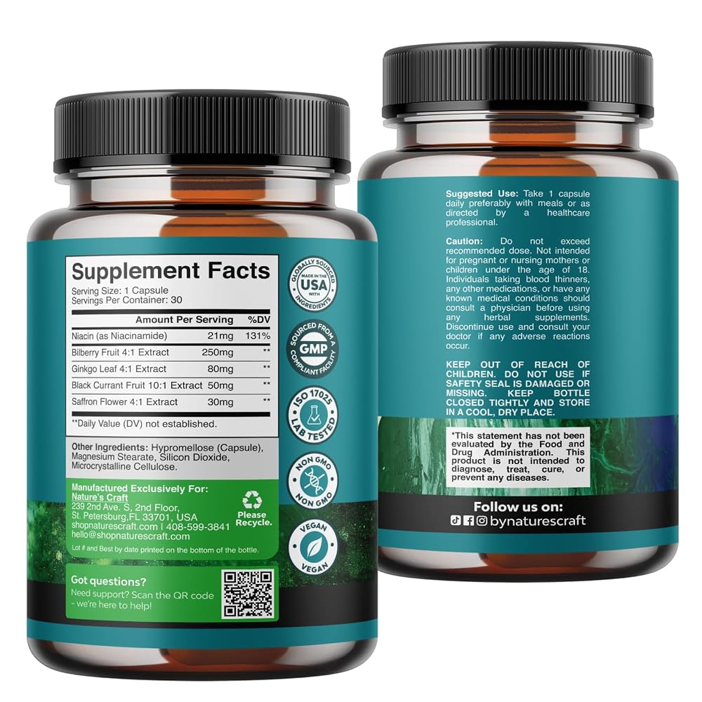 Natures Craft Eye Pressure Support with Bilberry Extract