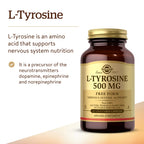 Solgar L-Tyrosine 500 mg Brain Support - 100 Vegetable Capsules - image 3