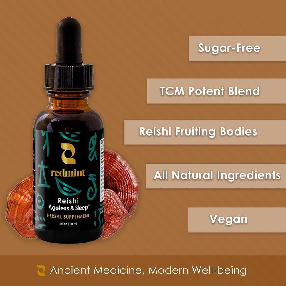 Redmint Ageless & Sleep Reishi Mushroom Tincture - 1 Fl Oz - image 8
