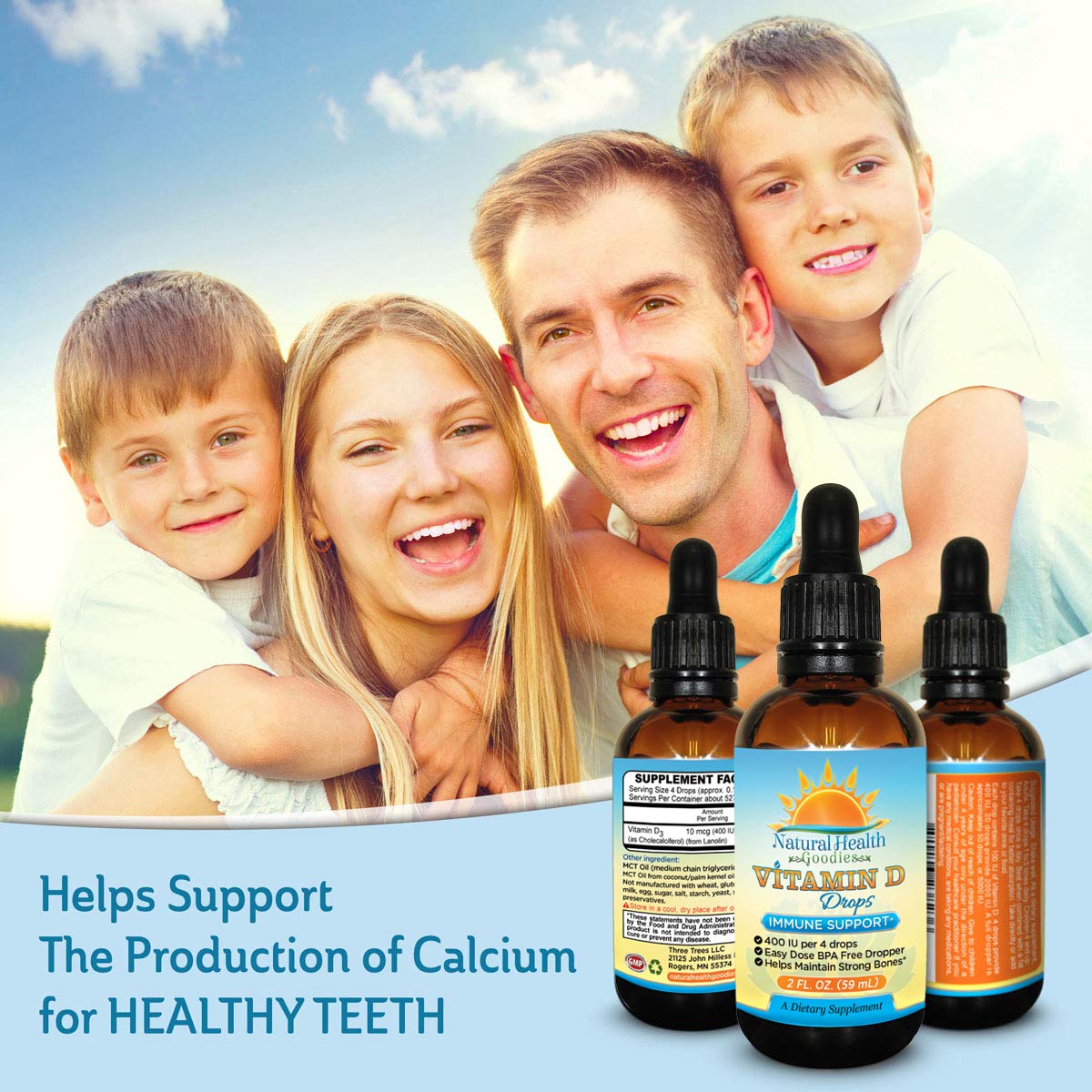 Natural Health Goodies Kids Vitamin D3 Drops - 2 fl oz - image 5