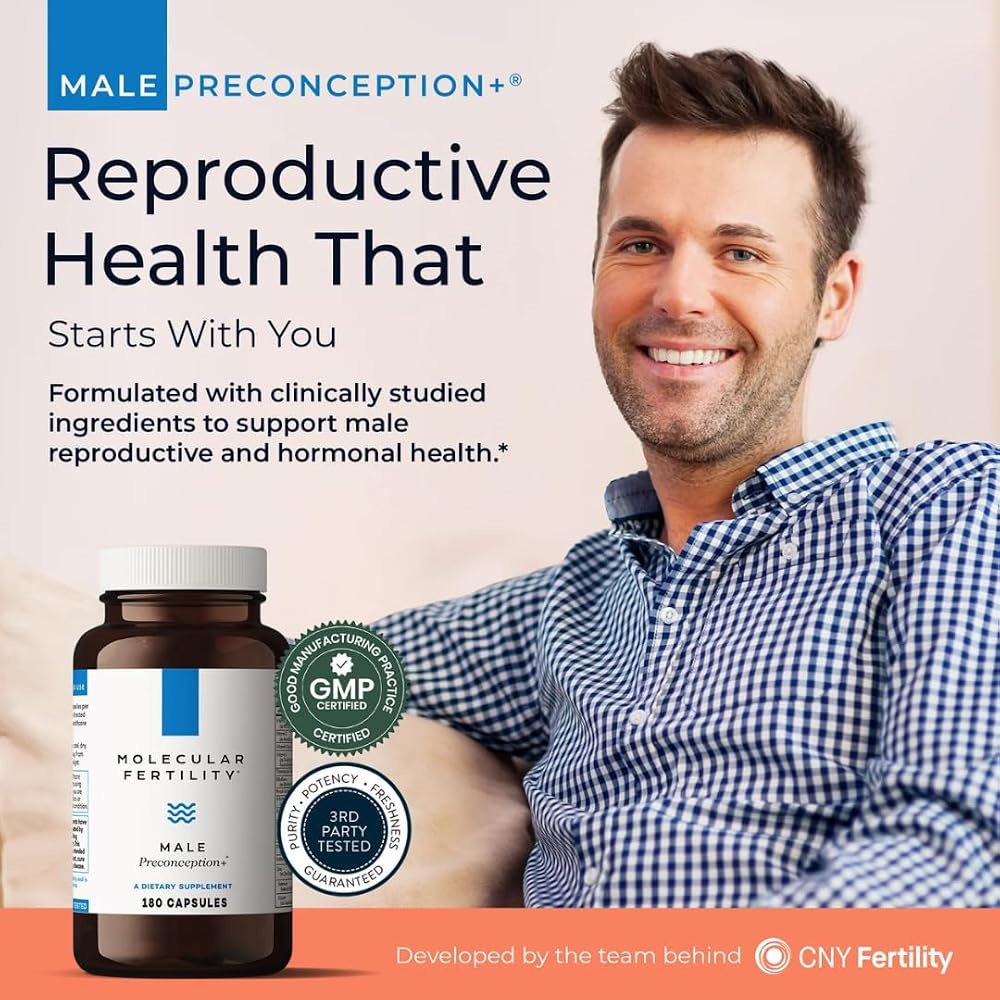 Molecular Fertility Male Preconception+ Fertility Supplement - 180 Capsules - image 2
